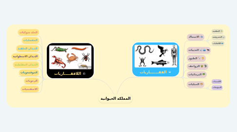 Mind Map: المملكة الحيوانية