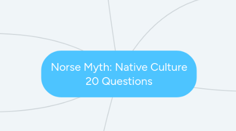 Mind Map: Norse Myth: Native Culture 20 Questions