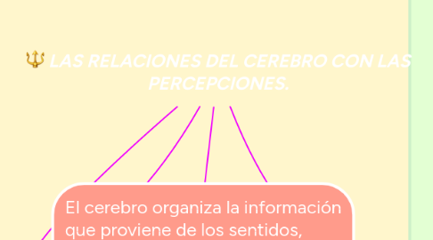 Mind Map: LAS RELACIONES DEL CEREBRO CON LAS PERCEPCIONES.