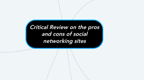 Mind Map: Critical Review on the pros and cons of social networking sites