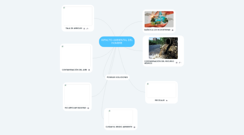 Mind Map: IMPACTO AMBIENTAL DEL HOMBRE