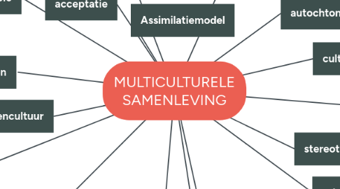 Mind Map: MULTICULTURELE SAMENLEVING