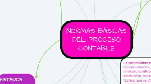 Mind Map: NORMAS BÁSICAS DEL PROCESO CONTABLE