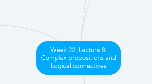 Mind Map: Week 22, Lecture 8! Complex propositions and Logical connectives