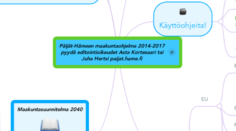 Mind Map: Päijät-Hämeen maakuntaohjelma 2014-2017 pyydä editointioikeudet Asta Kortesaari tai Juha Hertsi paijat.hame.fi