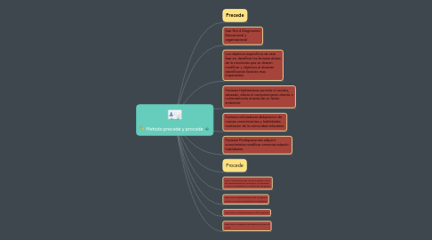 Mind Map: Metodo precede y procede