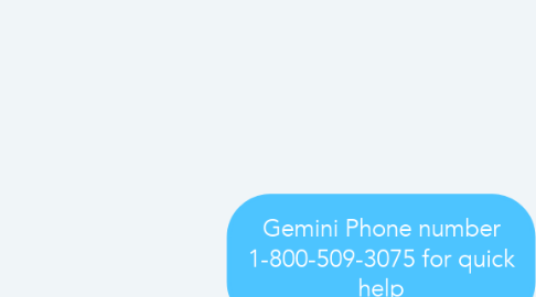 Mind Map: Gemini Phone number 1-800-509-3075 for quick help