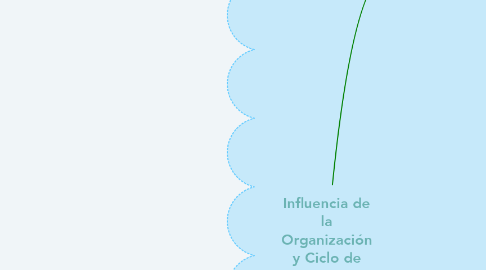 Mind Map: Influencia de la Organización y Ciclo de Vida del proyecto.
