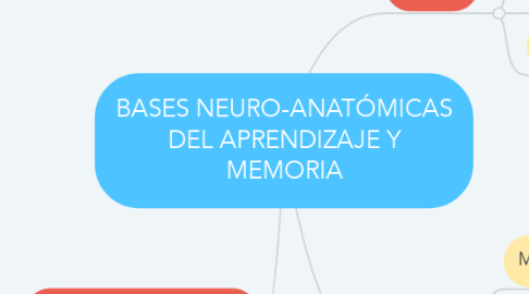 Mind Map: BASES NEURO-ANATÓMICAS DEL APRENDIZAJE Y MEMORIA