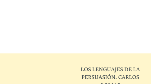 Mind Map: LOS LENGUAJES DE LA PERSUASIÓN. CARLOS LOMAS