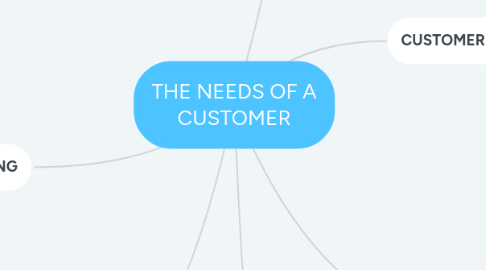 Mind Map: THE NEEDS OF A CUSTOMER