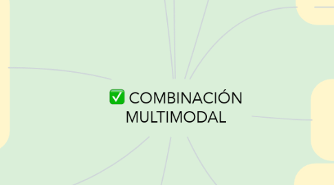 Mind Map: COMBINACIÓN MULTIMODAL