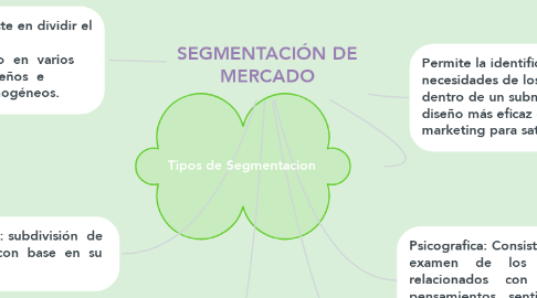 Mind Map: SEGMENTACIÓN DE MERCADO