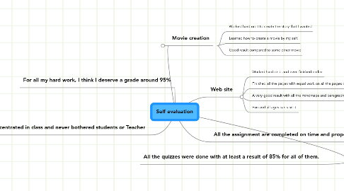 Mind Map: Self evaluation