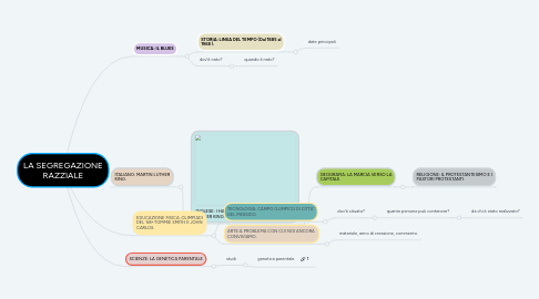 Mind Map: LA SEGREGAZIONE RAZZIALE