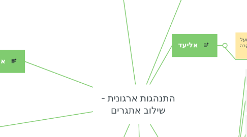 Mind Map: התנהגות ארגונית - שילוב אתגרים