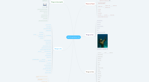 Mind Map: 100 Things Before I Die