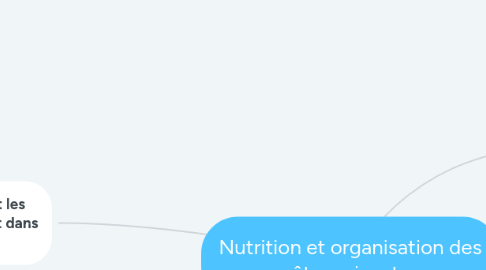 Mind Map: Nutrition et organisation des êtres vivants