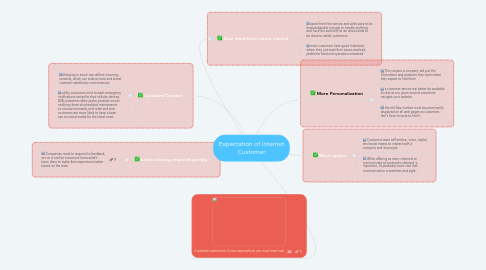 Mind Map: Expectation of Internet Customer