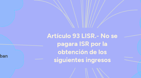 Mind Map: Artículo 93 LISR.- No se pagara ISR por la obtención de los siguientes ingresos