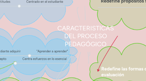 Mind Map: CARACTERISTICAS DEL PROCESO PEDAGÓGICO