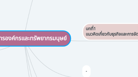 Mind Map: การจัดการองค์กรและทรัพยากรมนุษย์