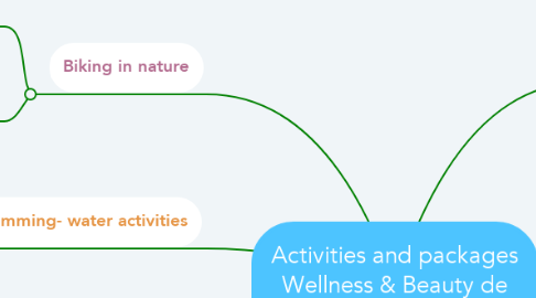 Mind Map: Activities and packages Wellness & Beauty de Parel