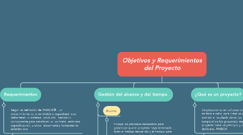 Mind Map: Objetivos y Requerimientos del Proyecto