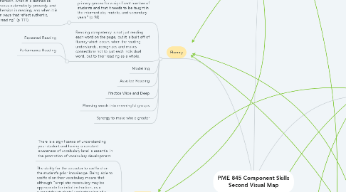Mind Map: PME 845 Component Skills Second Visual Map