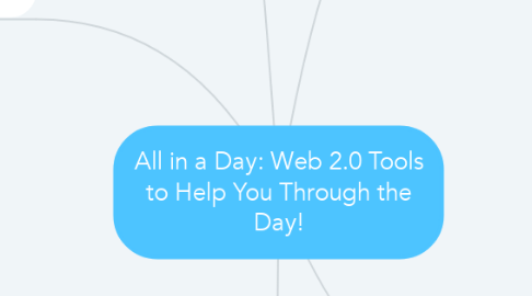 Mind Map: All in a Day: Web 2.0 Tools to Help You Through the Day!