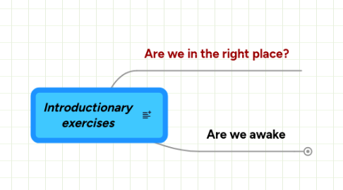 Mind Map: Introductionary exercises