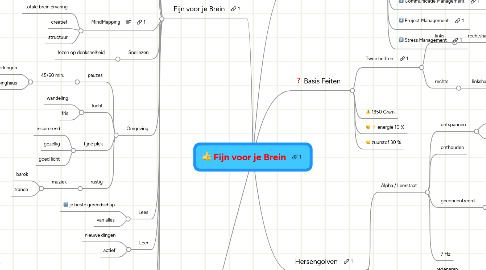 Mind Map: Fijn voor je Brein