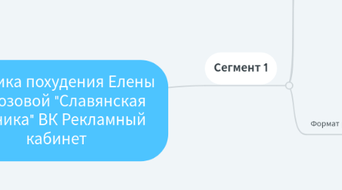 Mind Map: Клиника похудения Елены Морозовой "Славянская клиника" ВК Рекламный кабинет