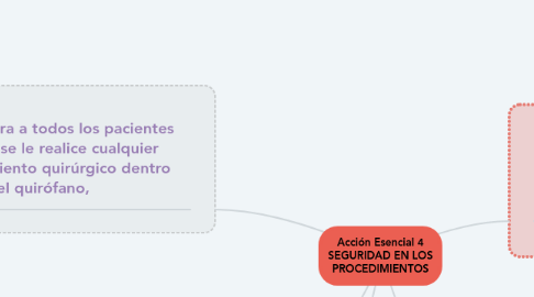 Mind Map: Acción Esencial 4 SEGURIDAD EN LOS PROCEDIMIENTOS