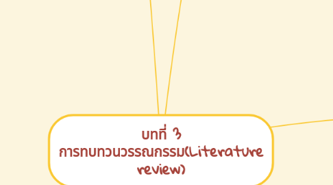 Mind Map: บทที่ 3 การทบทวนวรรณกรรม(Literature review)