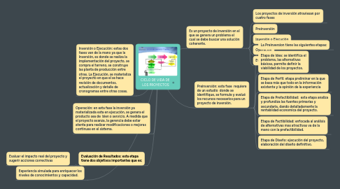 Mind Map: CICLO DE VIDA DE  LOS PROYECTOS