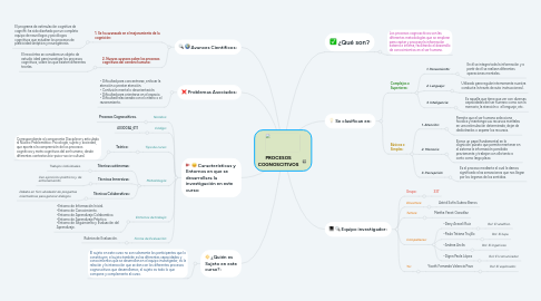 Mind Map: PROCESOS COGNOSCITIVOS