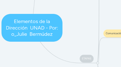 Mind Map: Elementos de la Dirección UNAD - Por: o_Julie Bermúdez