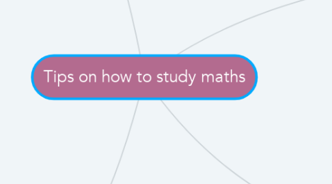 Mind Map: Tips on how to study maths