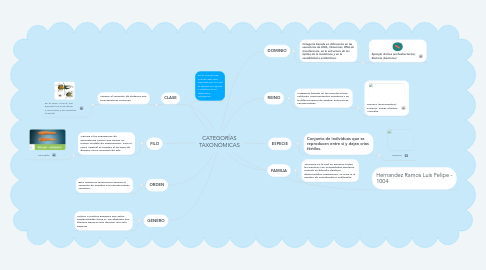 Mind Map: CATEGORÍAS TAXONÓMICAS