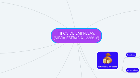 Mind Map: TIPOS DE EMPRESAS. (SILVIA ESTRADA 1226818)