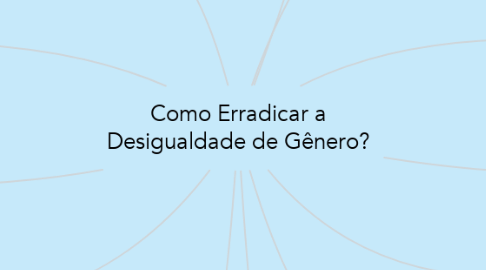 Mind Map: Como Erradicar a Desigualdade de Gênero?