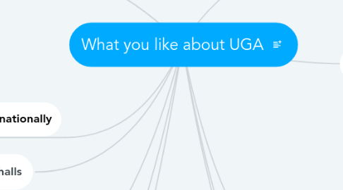 Mind Map: What you like about UGA