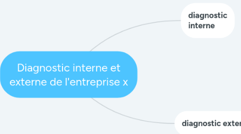 Mind Map: Diagnostic interne et externe de l'entreprise x