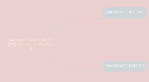 Mind Map: DIAGNOSTICS INTERNE ET EXTERNE DE L'ENTREPRISE X