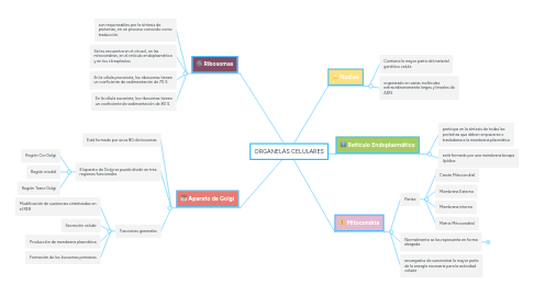 Mind Map: ORGANELAS CELULARES