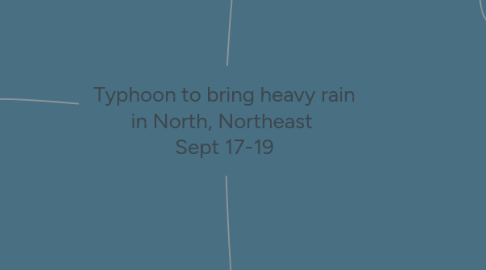 Mind Map: Typhoon to bring heavy rain in North, Northeast Sept 17-19