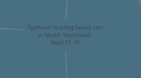 Mind Map: Typhoon to bring heavy rain in North, Northeast  Sept 17-19