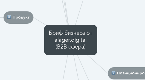 Mind Map: Бриф бизнеса от alager.digital (B2B сфера)
