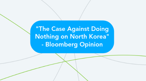 Mind Map: "The Case Against Doing Nothing on North Korea" - Bloomberg Opinion